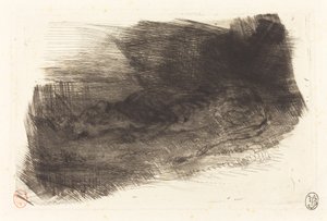 Tiger som sover vid ingången till sin lya Tiger som sover vid ingången till sin lya, ca. 18281833. av Eugène Delacroix