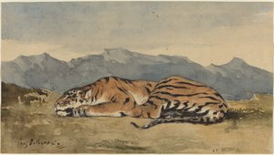 Tiger, c. 1830. av Eugène Delacroix