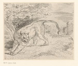 Tijger Tiger i stopp av Eugène Delacroix