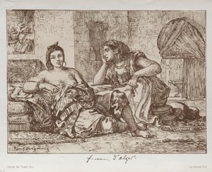 Kvinnor från Alger av Eugène Delacroix