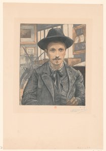 Självporträtt av Eugène Delâtre av Eugène Delâtre (signed by artist)