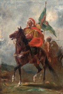 En orientalistisk hövding till häst, 1863 av Eugène Fromentin