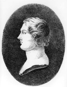 Porträtt av George Gordon, 6:e baron Byron av Rochdale (1788-1824) från en byst av Lorenzo Bartolini (1777-1850)