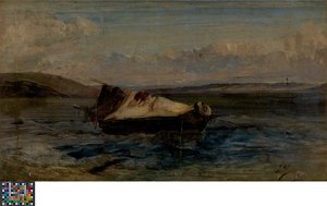 Liten båt av Eugene Isabey
