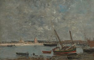 Tyska: Camaret. Hamnen Camaret: Hamnen av Eugene Louis Boudin