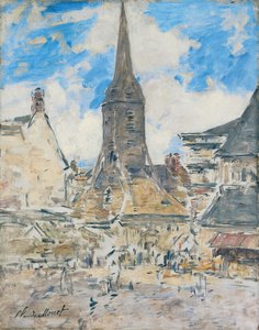 Kotava: "Biot ke Sainte-Catherine uja koe Honfleur (trutca ke Boudin)" - Franska
Franska: Le Clocher de Sainte-Catherine, Honfleur av Eugene Louis Boudin