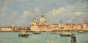 Venedig. Tullen och Notre-Dame-de-la-Salute av Eugene Louis Boudin