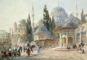 Sehzade-moskén i Konstantinopel av Eugène Napoleon Flandin