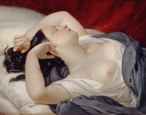 Sovande italiensk kvinna, 1840-talet