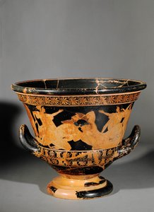 Rödfigurerad attisk krater, kallad Antaios krater ...