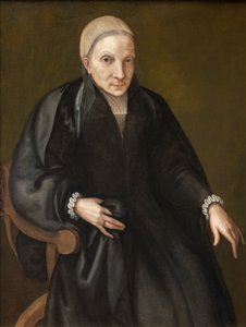 Porträtt av konstnärens svärmor av Europa Anguissola