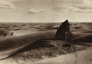En milstolpe i öknen (svartvitt foto) av European Photographer