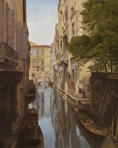 Ett avskilt hörn av Venedig, Italien (färgat foto) av European Photographer
