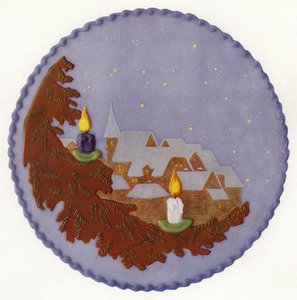 Julkaka med nattsceneri (foto) av European Photographer