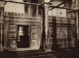 Kairuan, kunglig låda i den stora moskén (s/v foto) av European Photographer