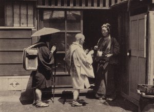 Kyoto, Pilgrimer (svartvitt foto) av European Photographer