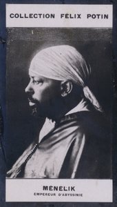 Menelick, kejsare av Abessinien (1844) (s/v foto) av European Photographer