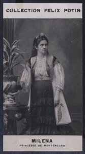 Milena, prinsessan av Montenegro (1847) (s/v foto) av European Photographer