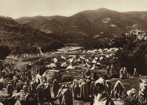 Moulay-Idris, pilgrimsläger (s/v foto) av European Photographer