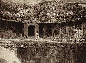 Ruinerna av ett romerskt bad i Algeriet (s/v foto) av European Photographer