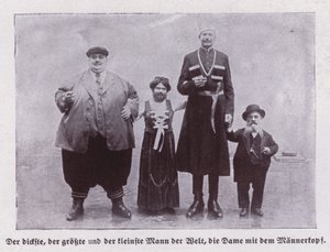 De fetaste, längsta och kortaste männen i världen och en skäggig dam (s/v foto)