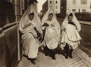 Tunis, judiska kvinnor (svartvitt foto) av European Photographer