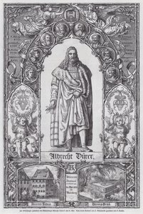 400-årsdagen av födelsen av den tyske konstnären Albrecht Durer (gravyr) av European School
