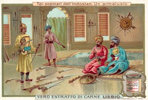 En vapensmed (chromolitho) av European School