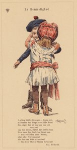 En viskad hemlighet (färglitografi) av European School