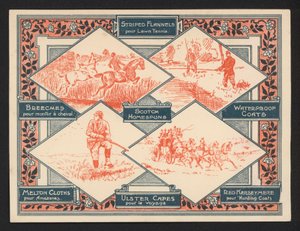 Annons för en leverantör av friluftskläder (färg litho) av European School