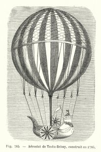 Aerostat av Testu-Brissy, byggd 1785 (gravyr) av European School