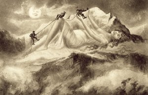 Alpinism (litografi) av European School