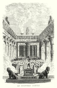 Ett egyptiskt tempel (gravyr) av European School