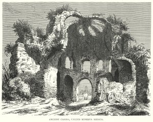 Forntida kasino, kallat Minerva Medica (gravyr) av European School