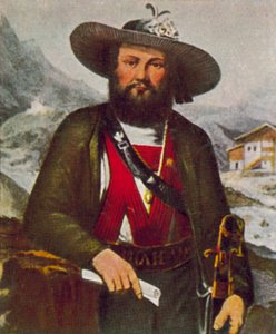 Andreas Hofer, ledare för det tyrolska upproret mot fransmännen (färglitografi) av European School