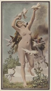 Afrodite (färg litho) av European School