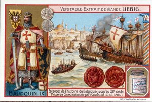 Baldwin I vid plundringen av Konstantinopel av European School