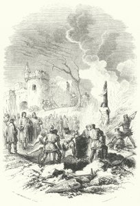 Baldwin V, greve av Hainaut, återställer ordningen i sin fars land (gravyr) av European School