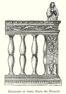Balustrade vid Santa Maria dei Miracoli (gravyr) av European School