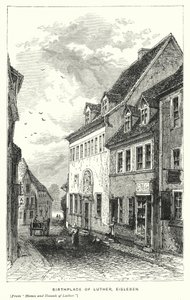 Luthers födelseplats, Eisleben (gravyr) av European School