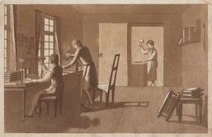Bokbindare (litografi) av European School
