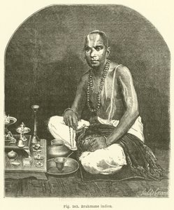Brahmins Indien (gravyr) av European School