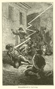 Brigand träffad av blixten (gravyr) av European School