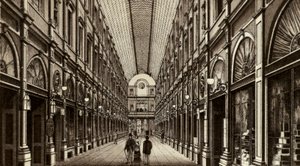 Bryssel/Bryssel: Galleries St Hubert (litho) av European School