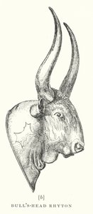 Tjurhuvudet Rhyton (litografi) av European School
