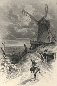 Butte Montmartre i det sjuttonde århundradet (gravyr) av European School