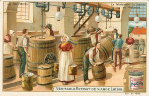 Smör, Liebig-kort, början av 1900-talet (chromo) av European School