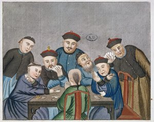 Kortspelare i Kina, början av artonhundratalet av European School