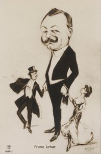 Tecknad porträttbild av Franz Lehar (litografi) av European School