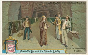 Champagne, Liebig-kort, början av 1900-talet (chromo) av European School